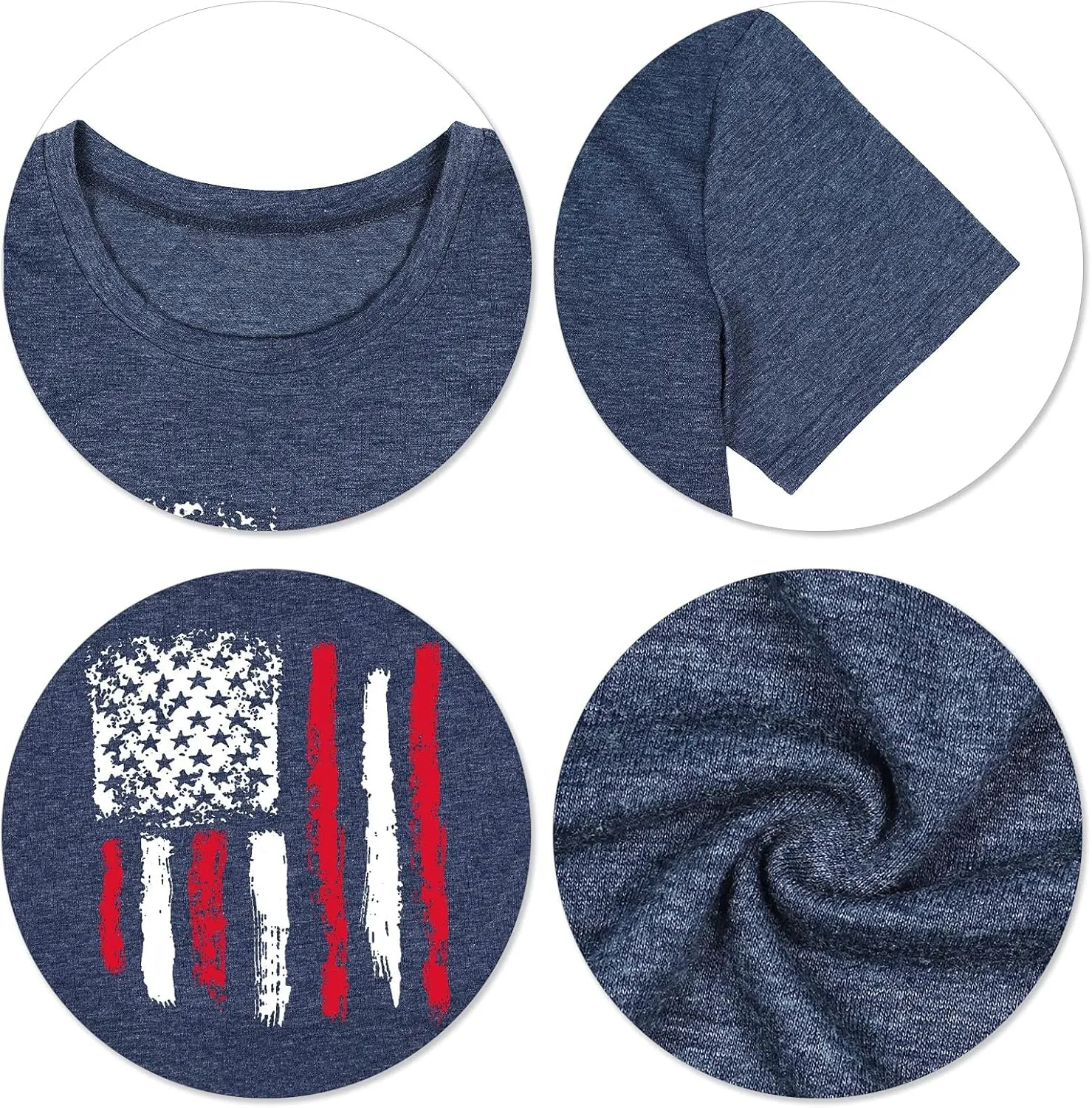 Patriotic Shirts for Women American Flag Shirt 4th of July Tshirt Graphic Tees Casual Short Sleeve Tee Top