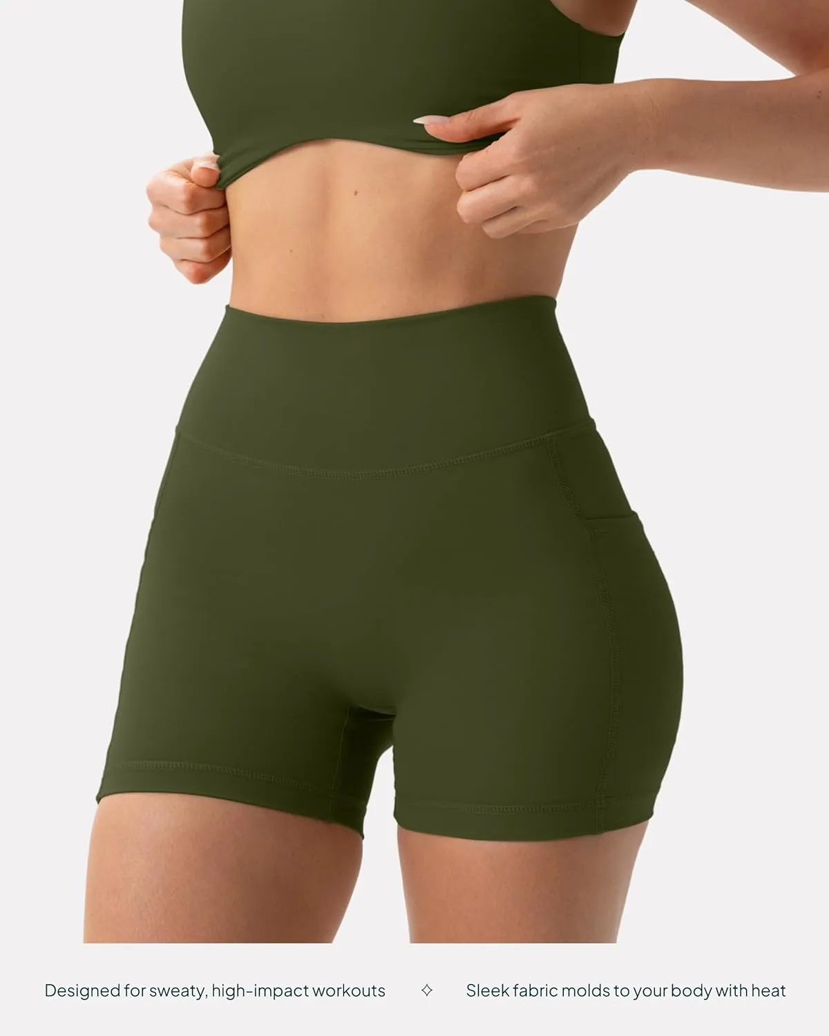PAVOI ACTIVE Shorts with Pockets | Compressive High Waisted Butt Sculpting 4" & 6" Women's Biker Shorts | HiPerform XXS to 3X