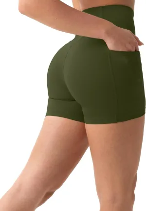 PAVOI ACTIVE Shorts with Pockets | Compressive High Waisted Butt Sculpting 4" & 6" Women's Biker Shorts | HiPerform XXS to 3X