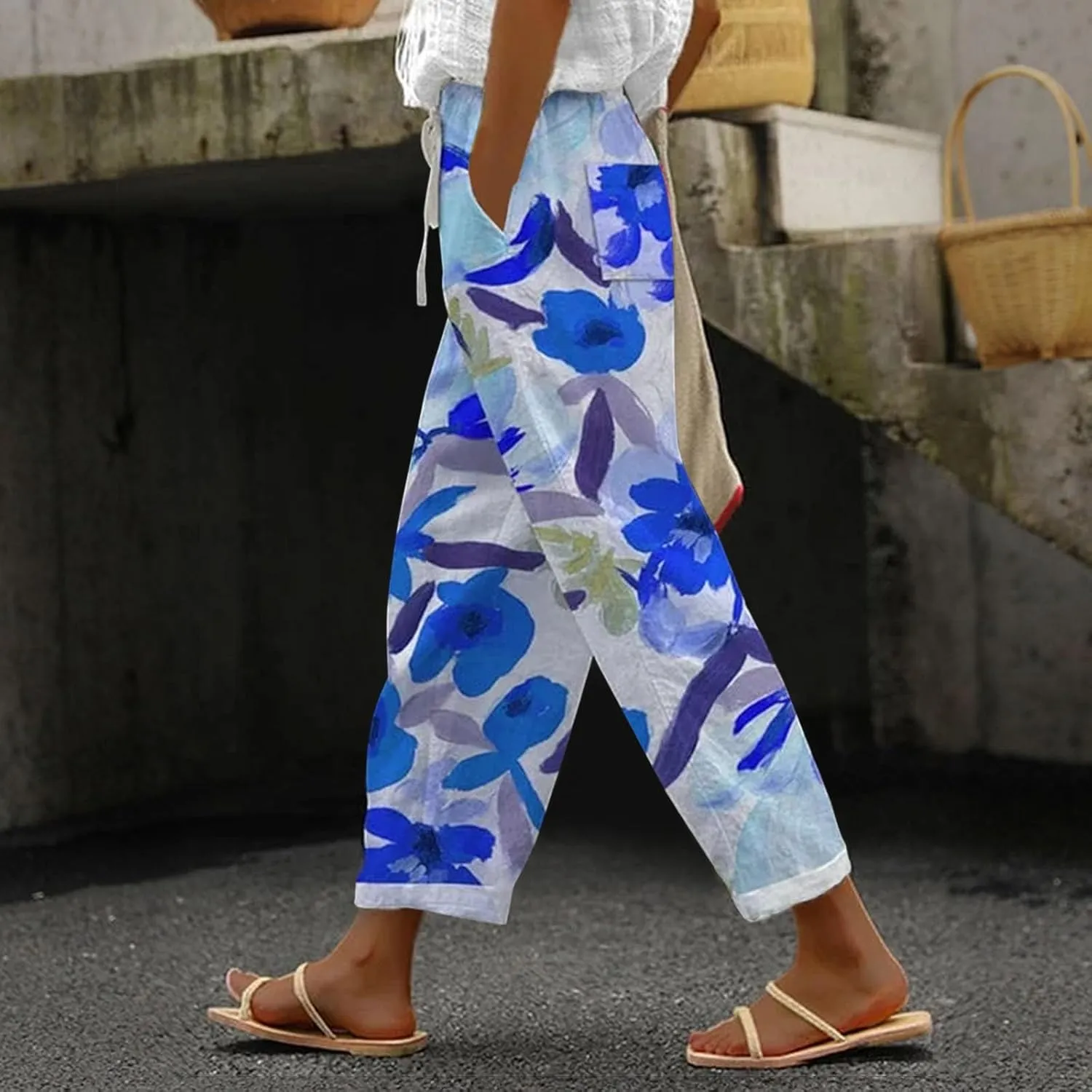 Petite Linen Pants for Women Sleeve Independence Day American Flag Print Family Print Pants Petite Linen Pants for