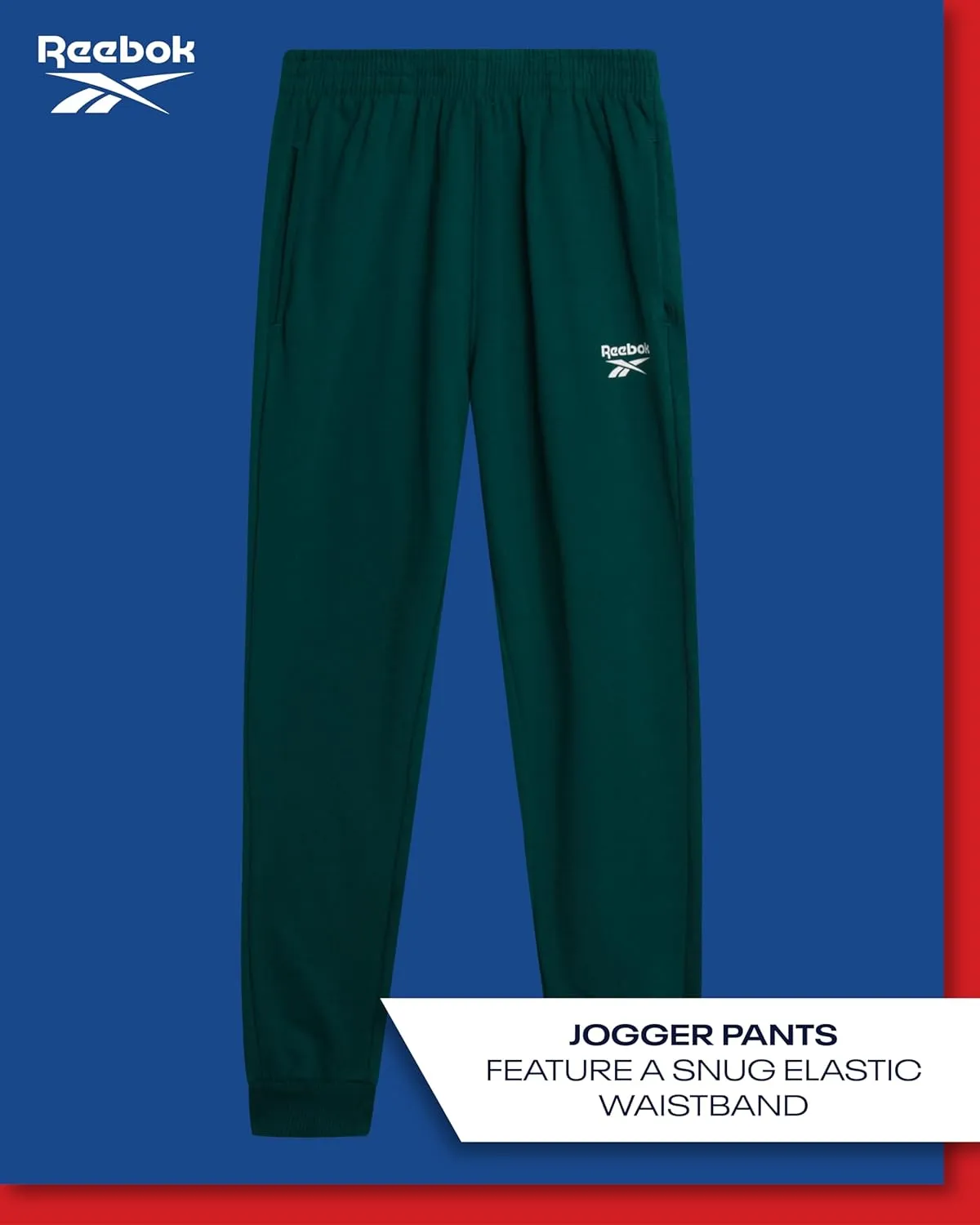Reebok Boys' Active Tracksuit Set - 2 Piece Performance Fleece Varsity Jacket and Jogger Sweatpants for Boys (Sizes: 8-12)