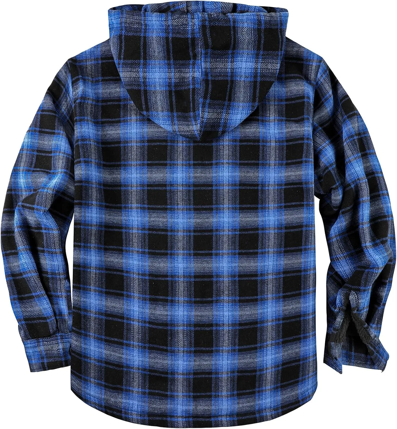 SCODI Men's Flannel Shirt Jacket Fleece Sherpa Lined Plaid Jackets Coat Full Zip Up Hoodie Winter Outwear