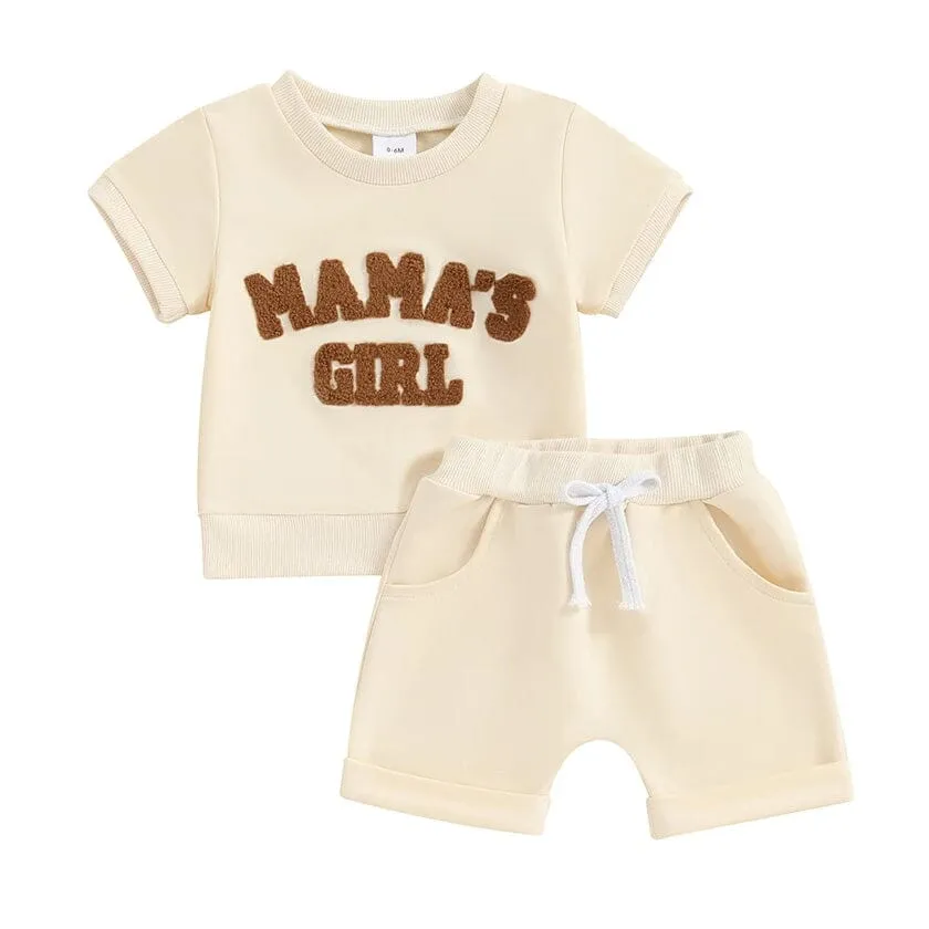 Short Sleeve Mama's Girl Baby Set