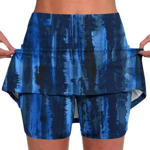 Skorts for Women Dressy Casual Tie Dye Skirts for Women High Waist Athletic Golf Tennis Skirt with Built in Shorts