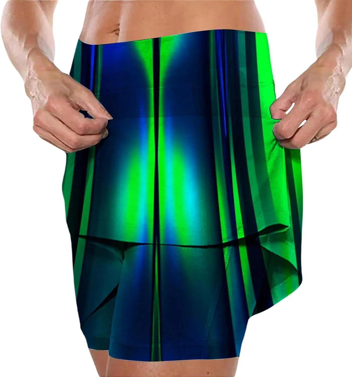 Skorts for Women Dressy Tie Dye High Waisted Tummy Control Tennis Skirt Built in Shorts Running Skirts with Pockets