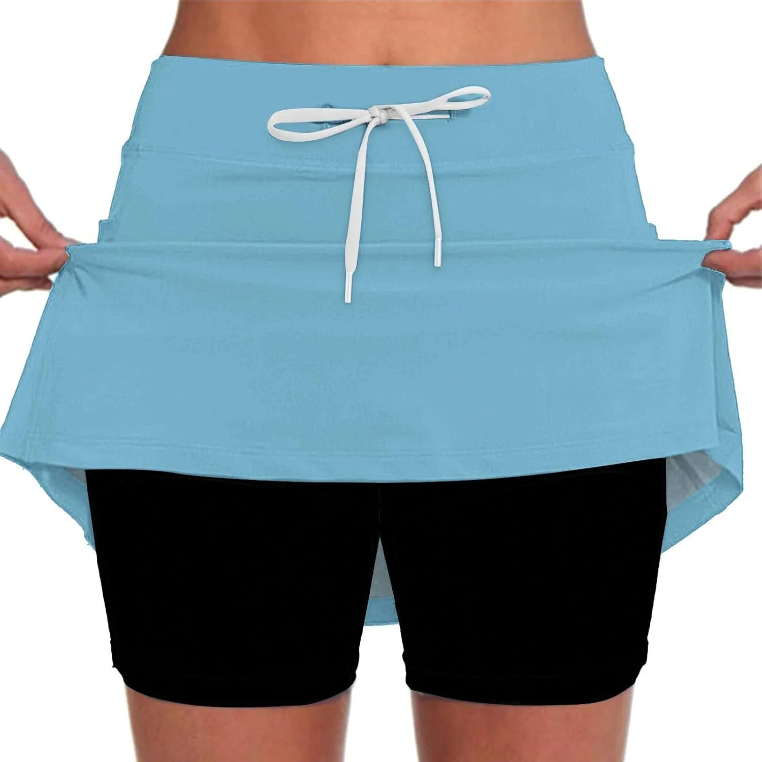 Skorts for Women with Pockets High Waist Tummy Control Womens Yoga Shorts Casual Athletic Tennis Mini Short Skirts