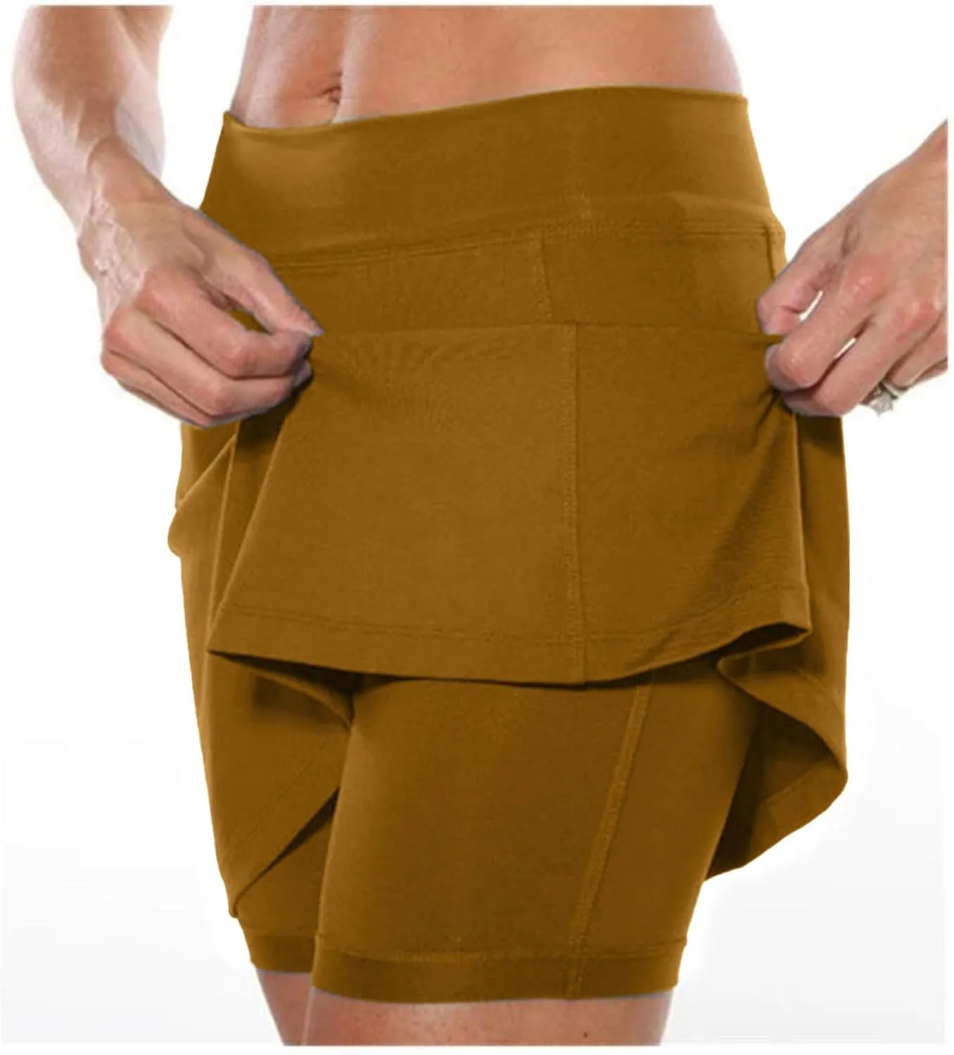 Skorts for Women with Pockets Tummy Control Lightweight High Waisted Tennis Shorts for Sports Running Yoga Skirt with Short