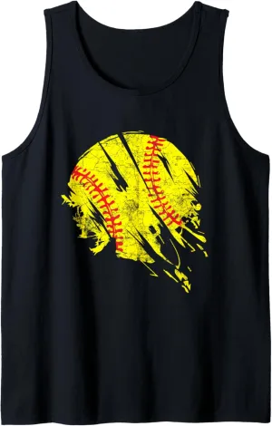 Softball Player Gift Cool Softball Gift for Players Softball Tank Top