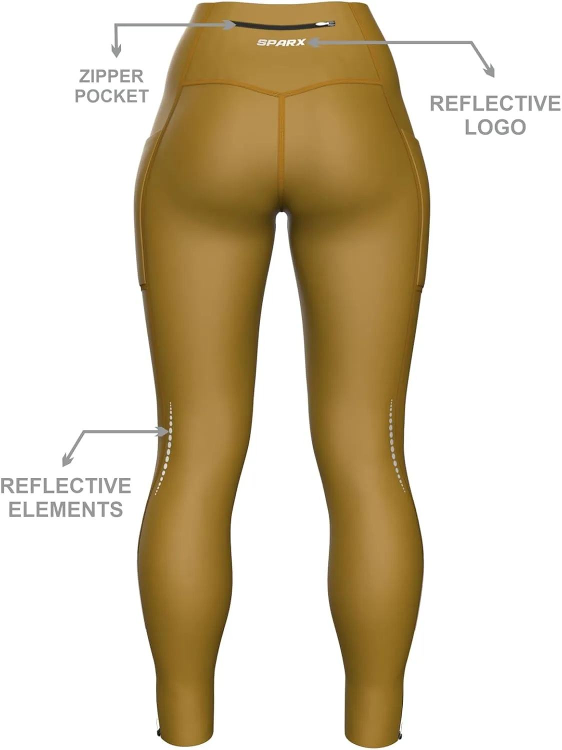 Sparx Fleece Lined Leggings for Women Warm Winter Thermal Tights High Waisted Yoga Pants Cold Weather with Pockets