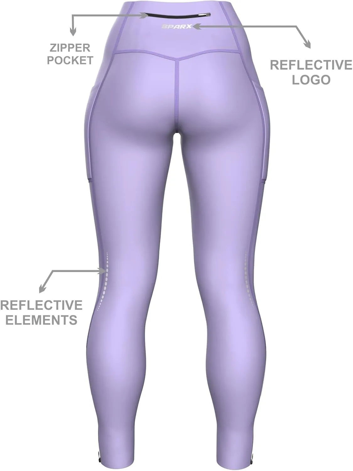 Sparx Fleece Lined Leggings for Women Warm Winter Thermal Tights High Waisted Yoga Pants Cold Weather with Pockets