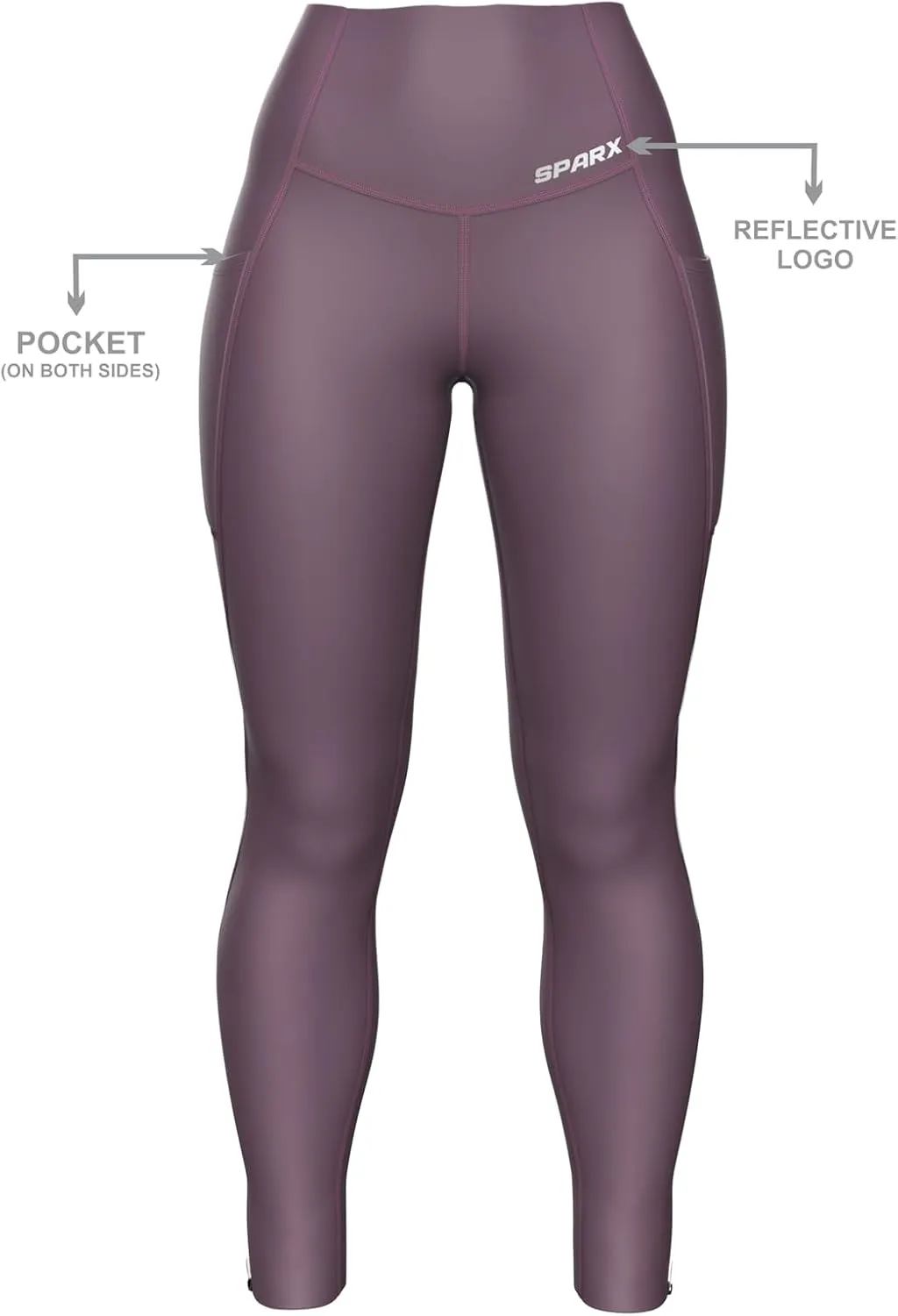 Sparx Fleece Lined Leggings for Women Warm Winter Thermal Tights High Waisted Yoga Pants Cold Weather with Pockets