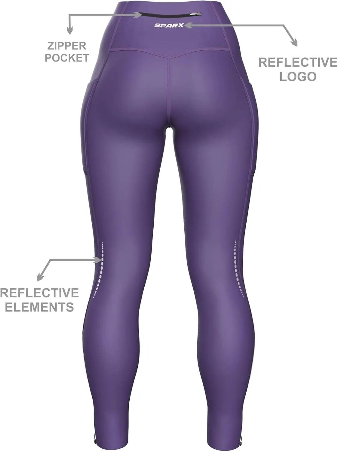 Sparx Fleece Lined Leggings for Women Warm Winter Thermal Tights High Waisted Yoga Pants Cold Weather with Pockets