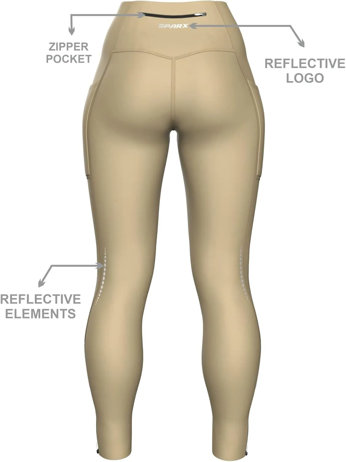 Sparx Fleece Lined Leggings for Women Warm Winter Thermal Tights High Waisted Yoga Pants Cold Weather with Pockets