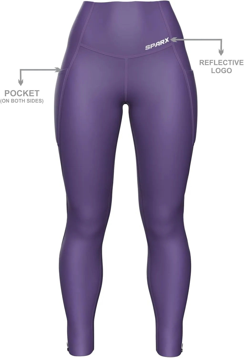 Sparx Fleece Lined Leggings for Women Warm Winter Thermal Tights High Waisted Yoga Pants Cold Weather with Pockets