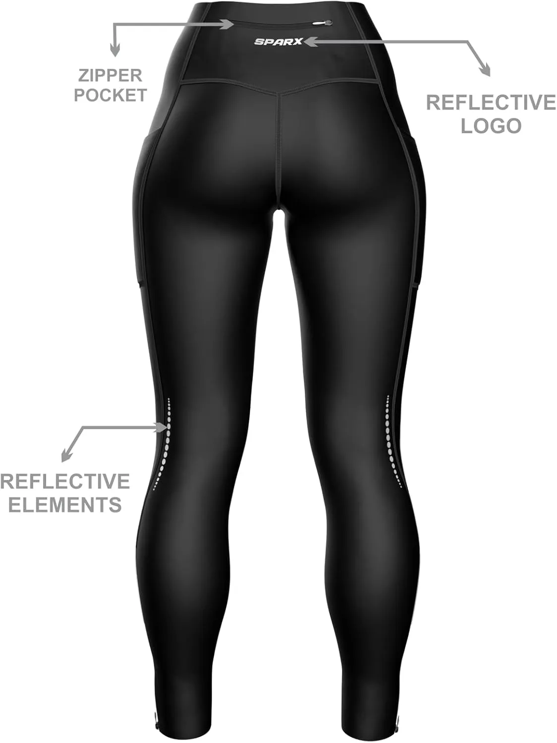 Sparx Fleece Lined Leggings for Women Warm Winter Thermal Tights High Waisted Yoga Pants Cold Weather with Pockets
