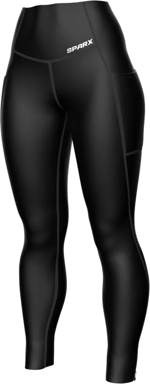 Sparx Fleece Lined Leggings for Women Warm Winter Thermal Tights High Waisted Yoga Pants Cold Weather with Pockets