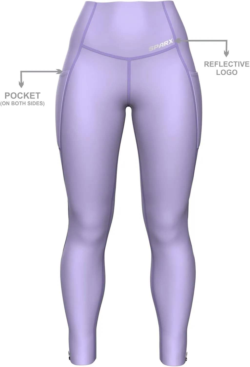 Sparx Fleece Lined Leggings for Women Warm Winter Thermal Tights High Waisted Yoga Pants Cold Weather with Pockets