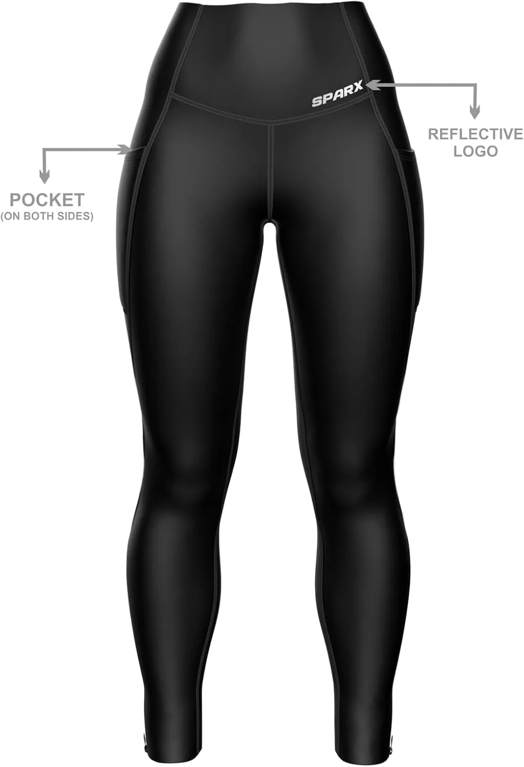 Sparx Fleece Lined Leggings for Women Warm Winter Thermal Tights High Waisted Yoga Pants Cold Weather with Pockets