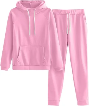 Sweatsuit for Women 2 Piece Long Sleeve Crewneck Oversized Loungewear Jogger Sweatsuit Sets Sets