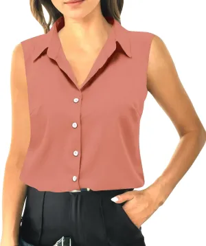 Tank Tops for Women V Neck Summer Outfits Collared Shirts Dressy Casual Loose Fit Top