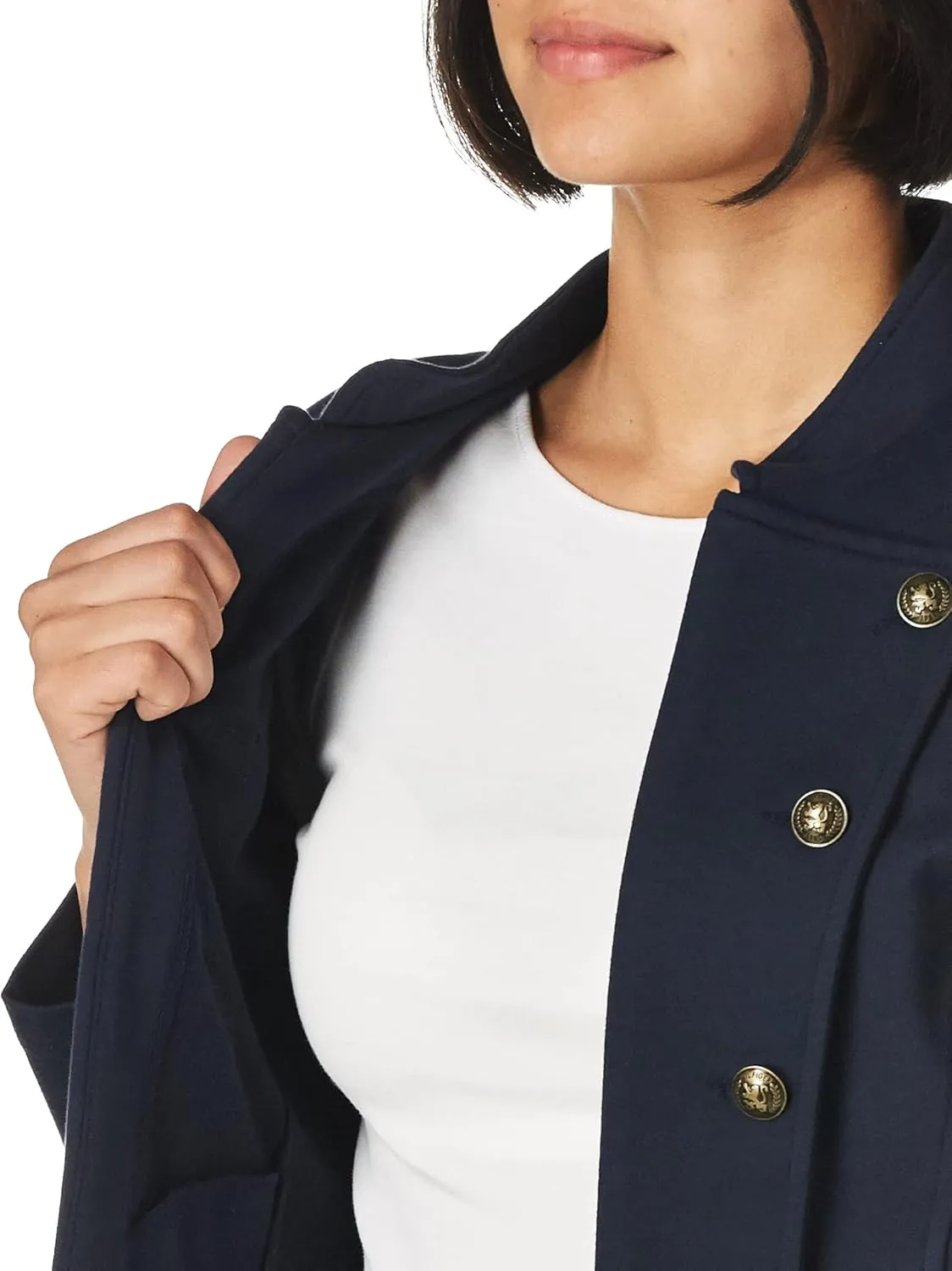 Tommy Hilfiger Womens Casual Band Jacket, Fall Fashion, Sky Capt, XX-Large