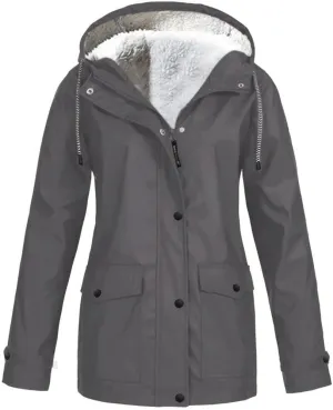 Trench Coat Petite Women Rain Jacket Waterproof Long Rain Coats Hooded Windbreaker Hooded Trench Coats S-5XL