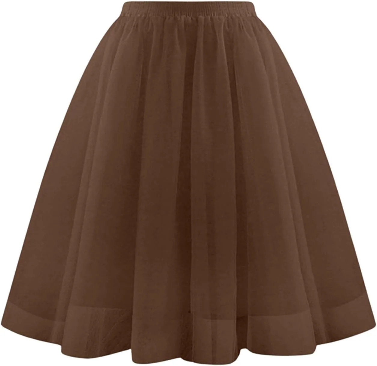 Tulle Skirts for Women Midi Layered A Line Skirt Skorts Elastic High Waisted Tutu Skirt for Prom Party