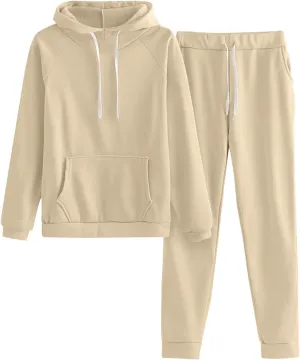 Two Piece Sets for Women Long Sleeve Crewneck Color Block Pants Sweatshirt and Wide Leg Sweatpant Outfits