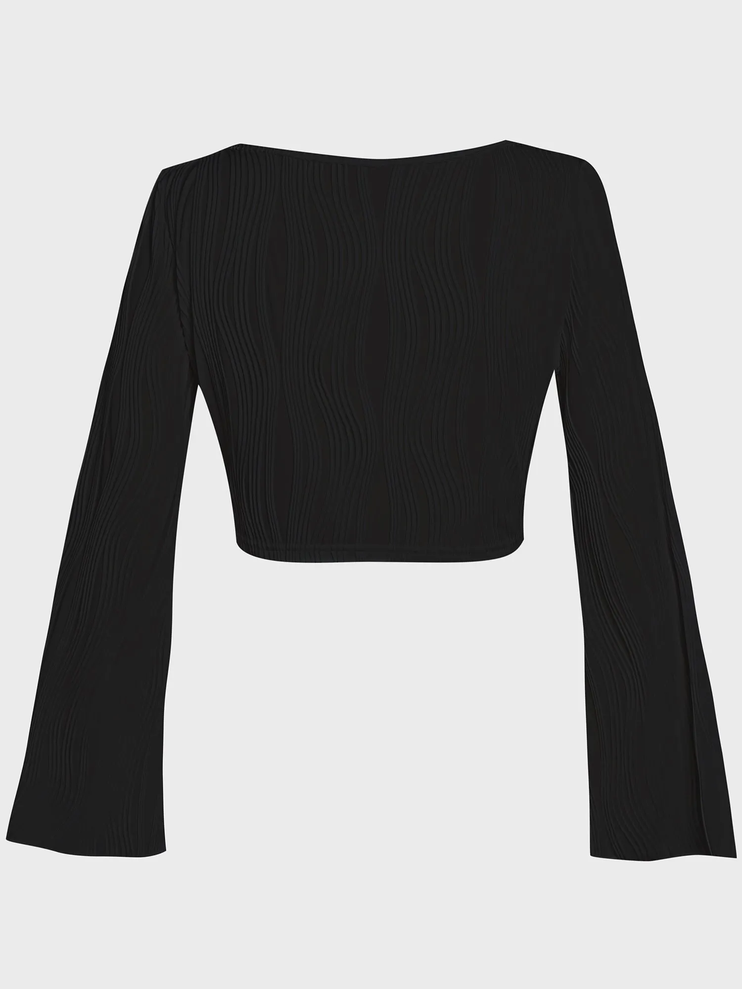 U Neck Trumpet Sleeve Top