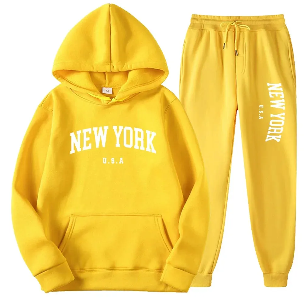 Unisex New York Hoodies Sets