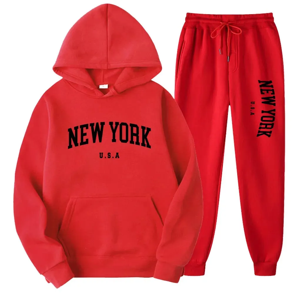 Unisex New York Hoodies Sets