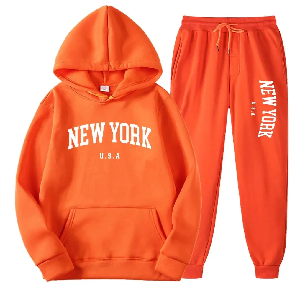 Unisex New York Hoodies Sets