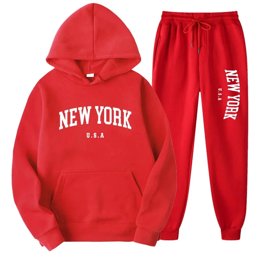 Unisex New York Hoodies Sets