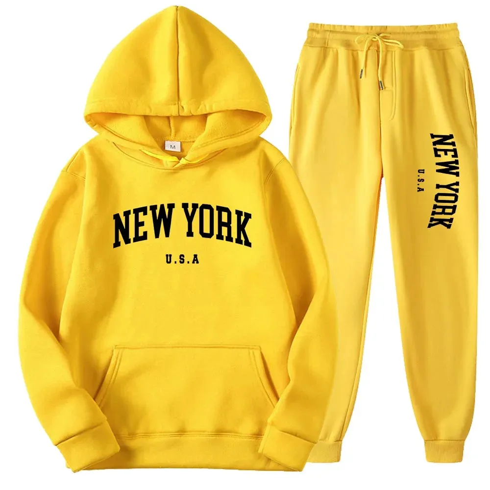 Unisex New York Hoodies Sets