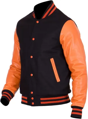 Unisex Women/Mens Varsity Letterman Jacket | College Baseball High School Bomber Wool   Faux Leather Jacket