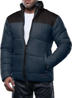 URBAN BUCK Mens Puffer Jacket Midweight Recycled Winter Down Windproof and Water Repellent Henry Men Climbing Jackets