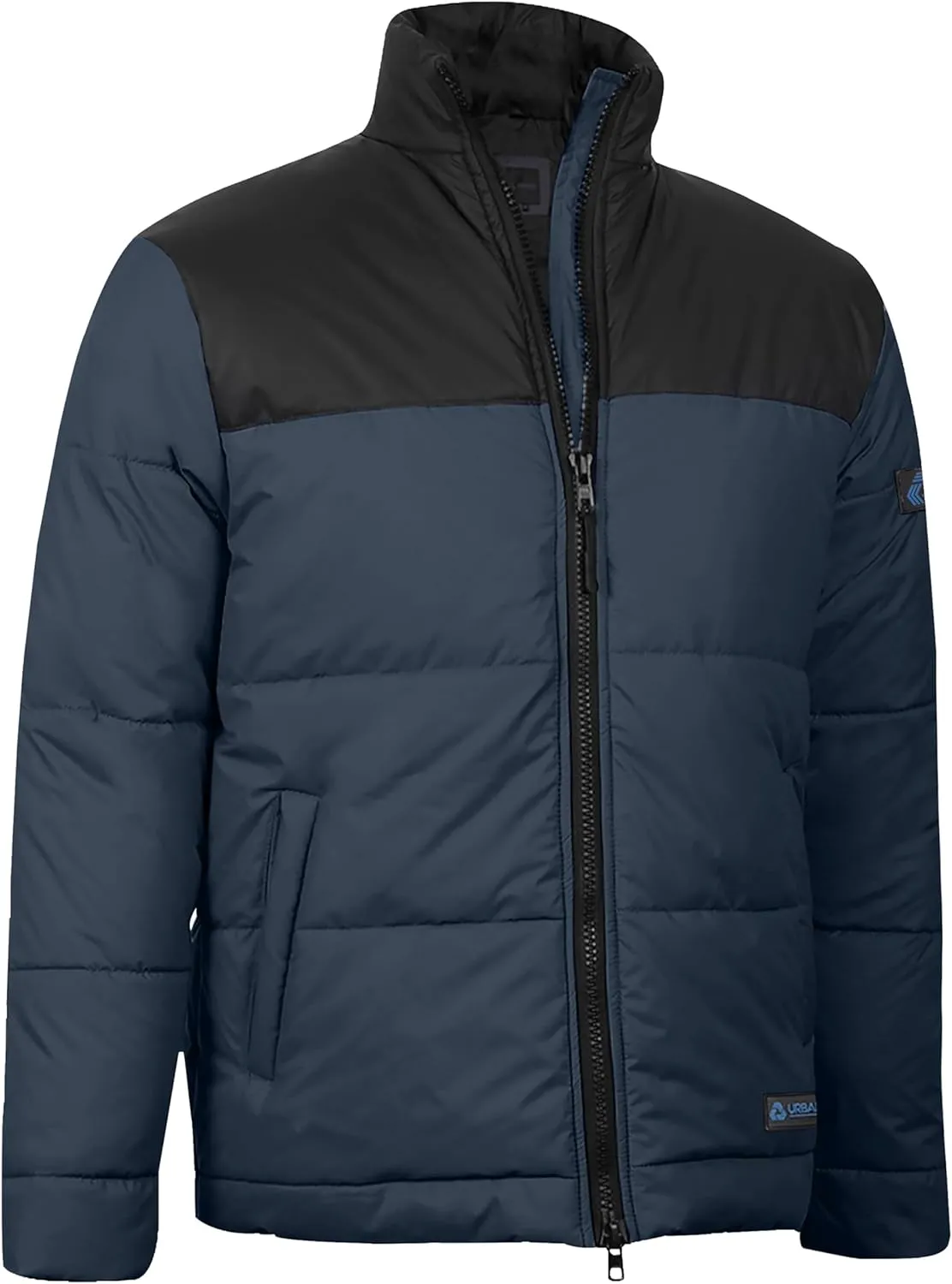 URBAN BUCK Mens Puffer Jacket Midweight Recycled Winter Down Windproof and Water Repellent Henry Men Climbing Jackets
