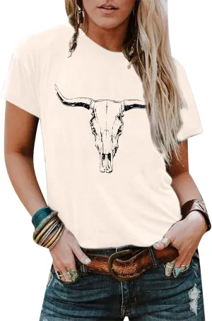 Western Cactus Horse T-Shirt Cactus Shirts for Women Desert Horse Graphic Tee Casual Cowgirl Vintage Short Sleeve Tops
