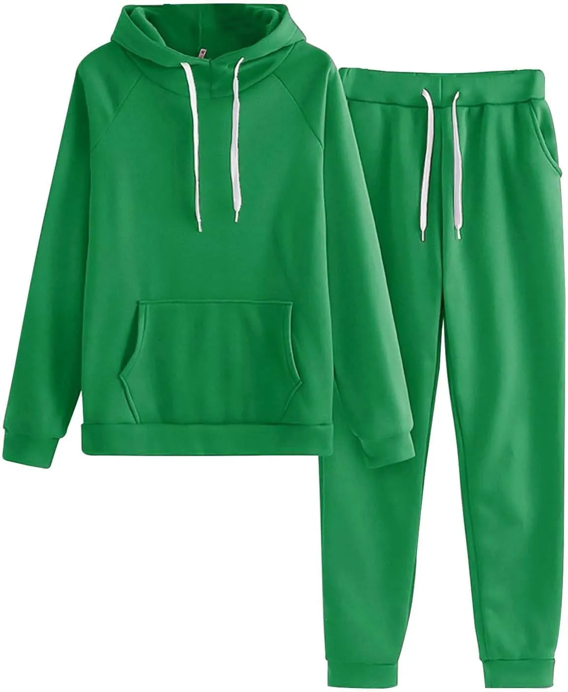 Women 2 Piece Outfits Long Sleeve Crewneck Althteic Fall Sweatshirt Wide Leg Sweatpant Sets