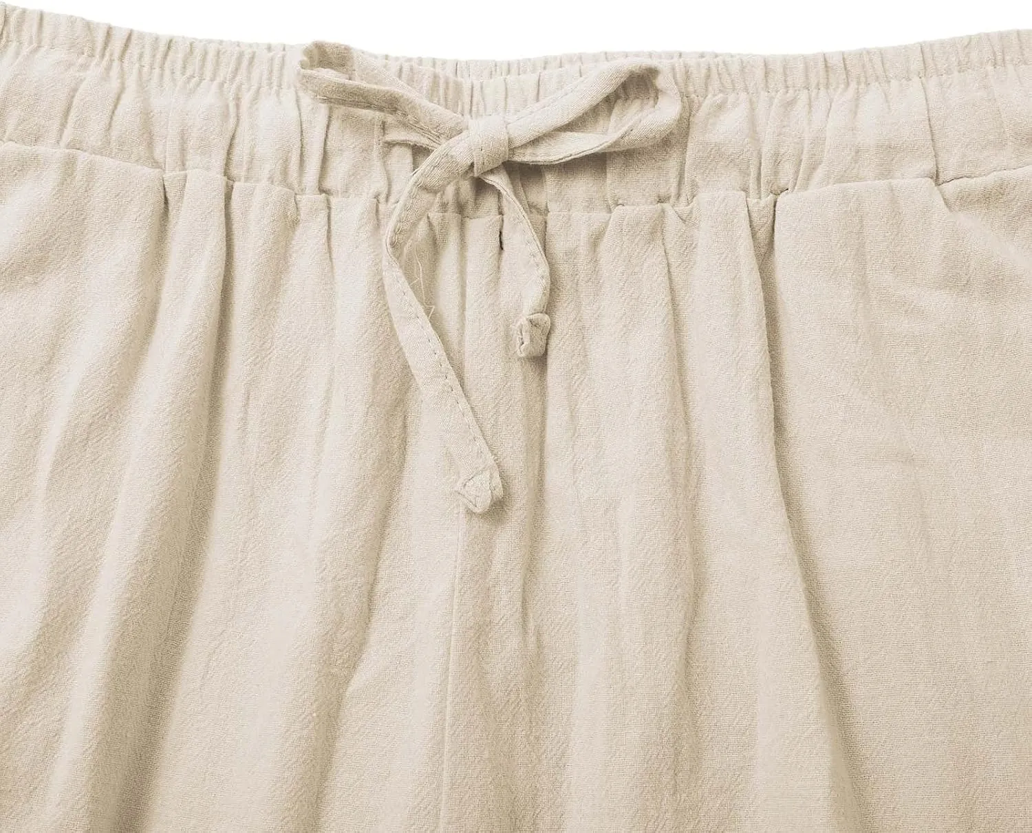 Women Linen Palazzo Pants Wide Leg,High Waist Casual Lounge Pant with Pockets Trendy Plus Size Loose Trousers Pants