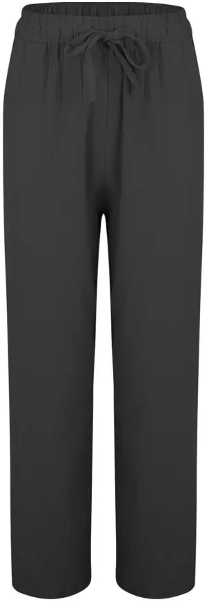 Women Linen Palazzo Pants Wide Leg,High Waist Casual Lounge Pant with Pockets Trendy Plus Size Loose Trousers Pants