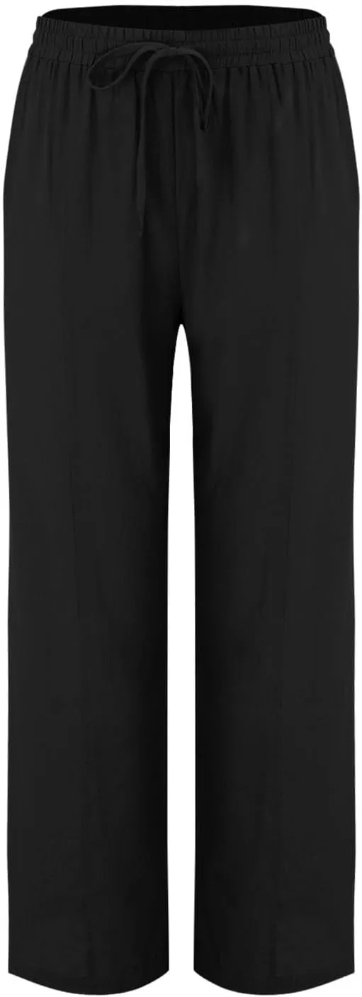Women Linen Pants Summer Trouser Pant Cotton Blend Drawstring Elastic Waist Wide Leg Pants Women Linen Comfy Linen Pants