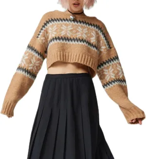 Women Y2K Knitted Crop Tops Color Block Patchwork Sweaters Long Sleeve Crochet Coverup Trendy Autumn Streetwear
