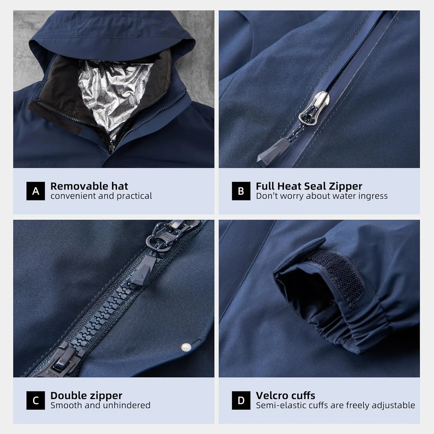 Women's 3-in-1 Waterproof Winter Jacket With Removable Inner Liner and Hooded Warm Jacket For Women
