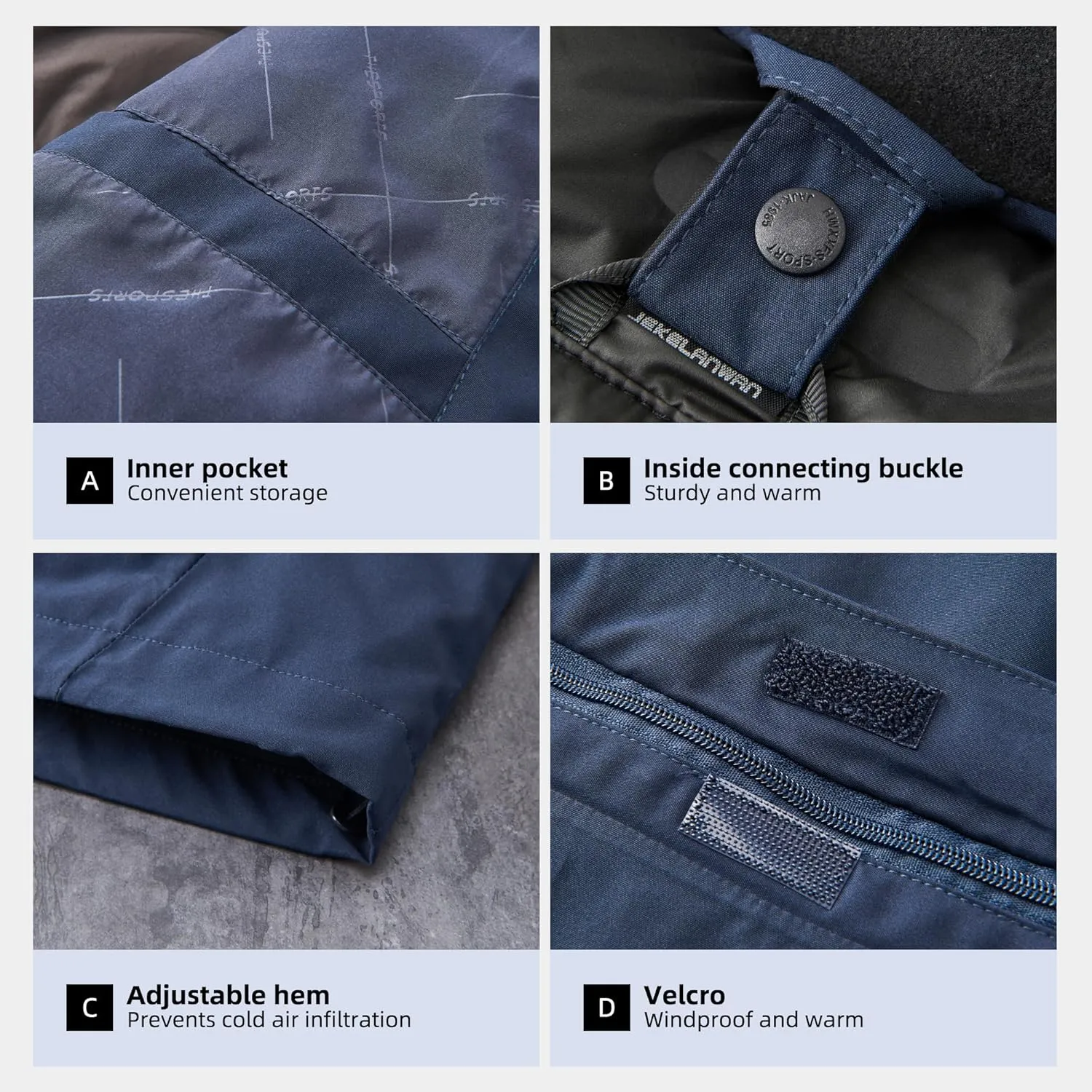 Women's 3-in-1 Waterproof Winter Jacket With Removable Inner Liner and Hooded Warm Jacket For Women