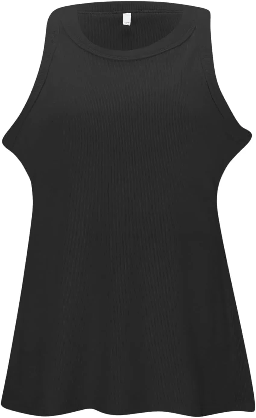 Womens Camisole Adjustable Strap Tank Tops with Shelf Bra Stretch Cotton Undershirts Cami with Shelf Bra Yoga Shirt