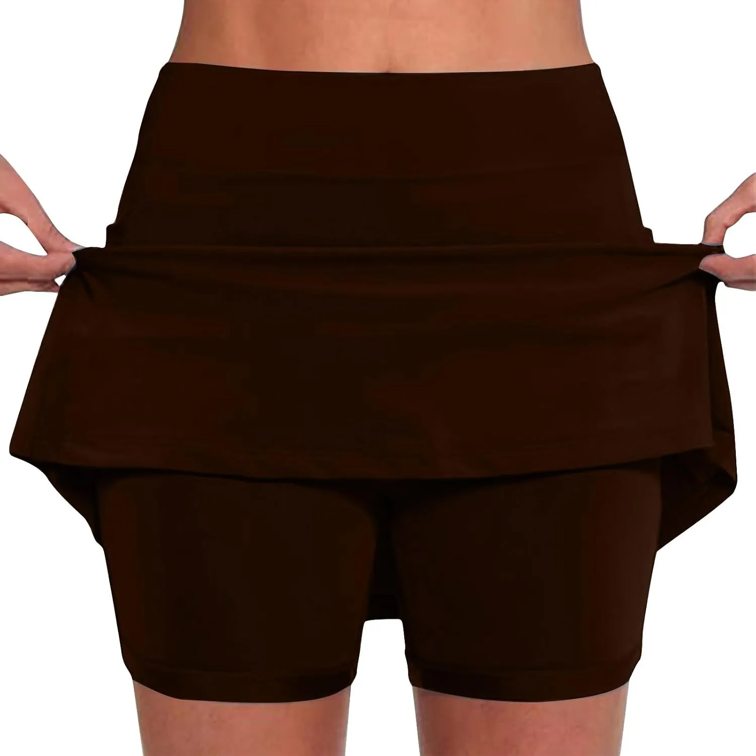 Womens High Waisted Skorts 2024 Plus Size Gym Athletic Workout Running Sports Skirt Shorts