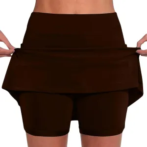Womens High Waisted Skorts 2024 Plus Size Gym Athletic Workout Running Sports Skirt Shorts