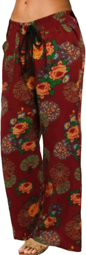 Womens Linen Pants Wide Leg Pockets Elastic Belt Waist Pants Long Trousers Crop Linen Pants for Women