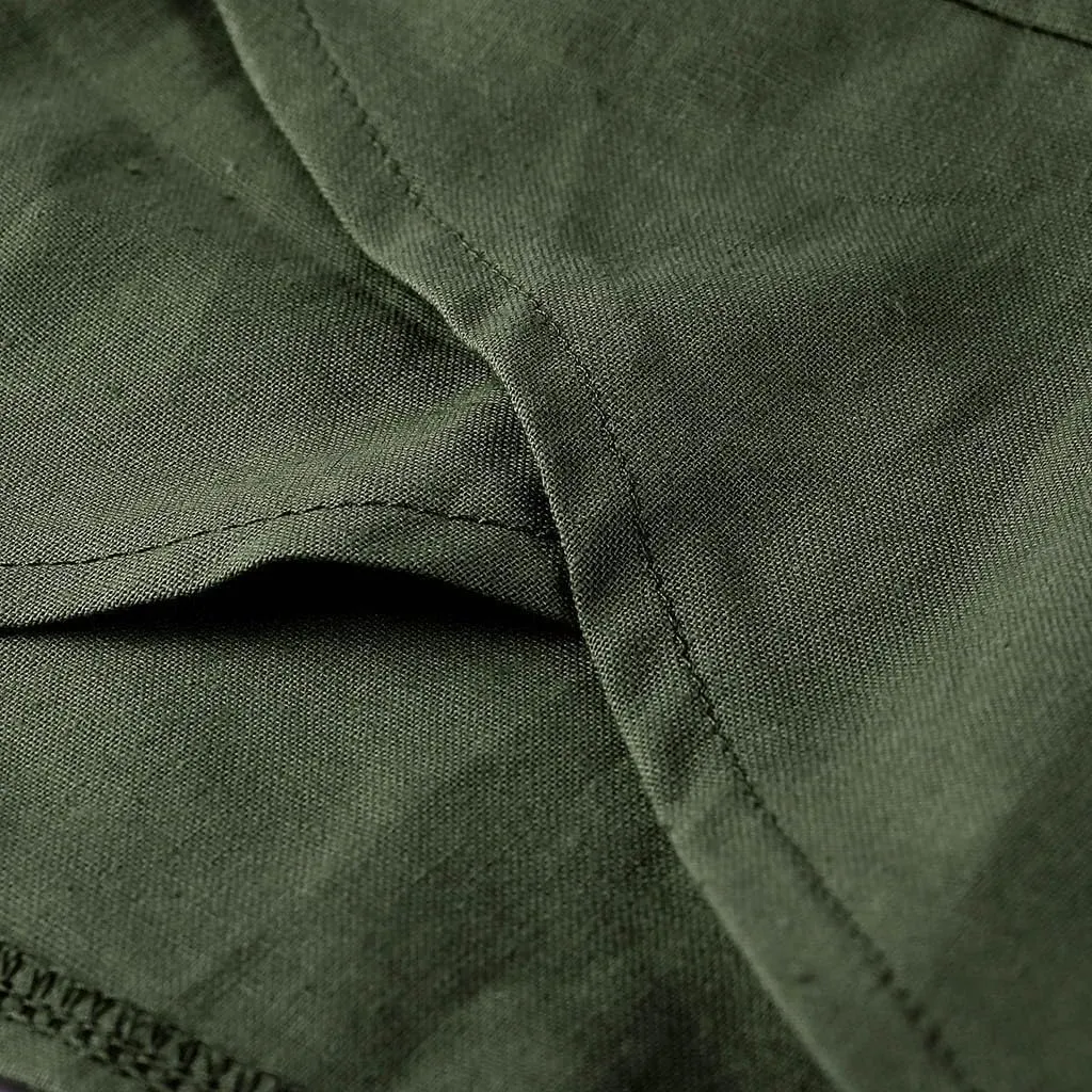 Womens Pants Casual Cotton Linen Plus Size Elastic Waist Capris Summer Loose Lightweight Cropped Pants with Pockets